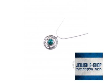 Stříbrný náhrdelník s tyrkysem - Ag 925/1000 - Shablool