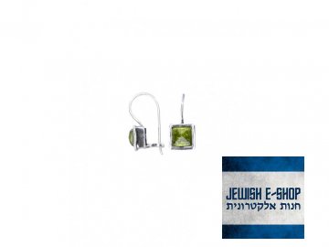 Stříbrné náušnice s peridoty - Ag 925/1000 - Shablool
