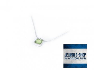 Stříbrný náhrdelník s apple quartz - Ag 925/1000 - Shablool