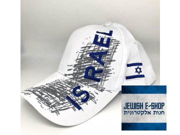 Kšiltovka ISRAEL - Made in Izrael - bílá