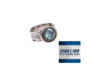 Stříbrný prsten s labradoritem - Velikost 9 - Ag 925/1000 - Shablool