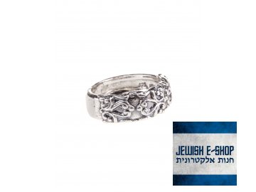 Stříbrný prsten s jemnými ornamenty - Velikost 7