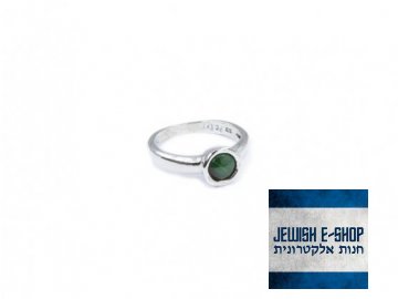 Stříbrný prsten s malachitem - Velikost 8 - Ag 925/1000 - Shablool