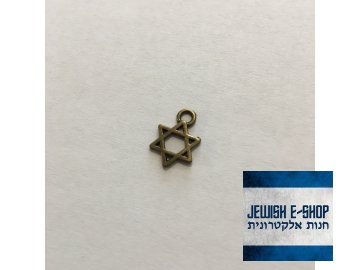 Jewelery pendant Star of David 1 cm - brass color