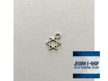 Jewelery pendant Star of David 1 cm - silver color