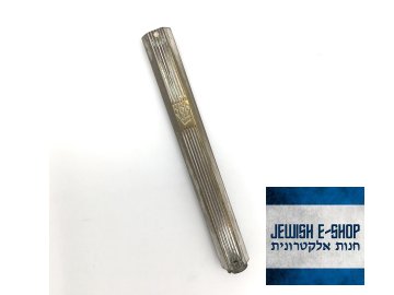Použitá kovová mezuza z Izraele, 11,7 cm