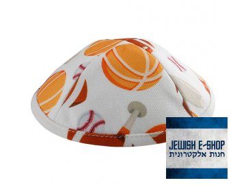 Szövet kippa - yarmulke labda sport-, 18 cm