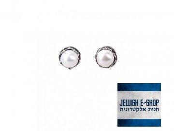 Stříbrné náušnice s perlami - Ag 925/1000 - Shablool