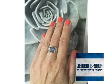 Stříbrný prsten s kyanitem - Velikost 8 - Ag 925/1000 - Shablool