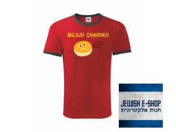 T-Shirt - Ich liebe Chanukka und Donuts - ROT