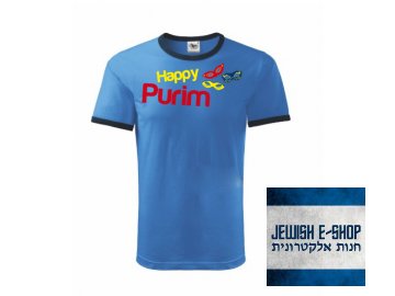 póló - Boldog PURIM - Blue