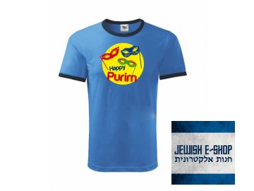 T-shirt - Happy PURIM Mask - Blue
