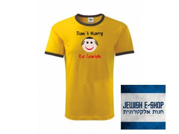 T-shirt - Don't Worry Be Jewish - Yellow