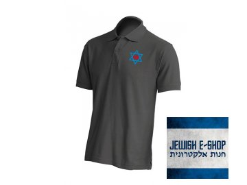 Polo shirt - Star of David - GRAPHITE