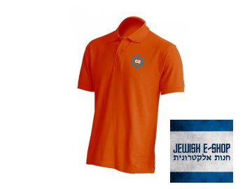 Polo shirt - Star of David - ORANGE