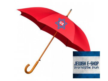 Umbrella - Star of David - RED