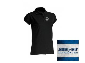 Ladies´ Polo Shirt - Hamsa - BLACK