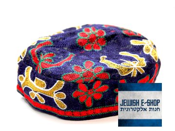 Extra velká jarmulka s barevným vzorem vel. 62
