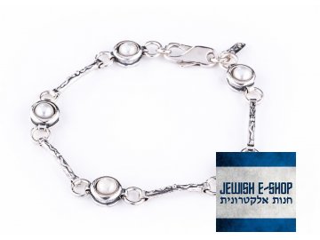 Stříbrný perlový náramek - Made in Israel Ag 925/1000