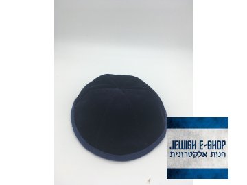 Jarmulka modrá s modrým obšitím za 6-ti kusů