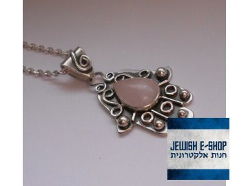 Chamsa s růženínem - stříbro 925/100