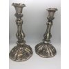 Šábesové svícny stříbrné 800/1000 - 26 cm vysoké, stáří cca 1850 - Rakouské císařství