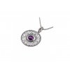 Silberne Kette mit Amethyst