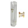 Transparent plastic mezuzah, 7 cm