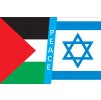 Flag PEACE - ISRAEL and PALESTINA