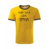 T-shirt - KEEP CALM LOVE - yellow