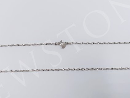 Stříbrný řetízek - singapur 1,8 g, délka 42 cm, Ag 925/1000+Rh