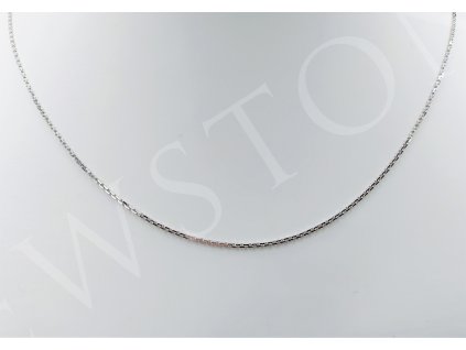 Zlatý řetízek - bílé zlato jemný ankr 2,73 g, délka 55 cm, Au 585/1000+Rh