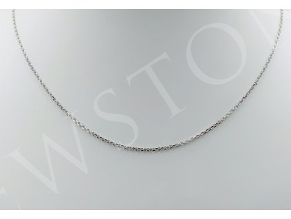 Zlatý řetízek - bílé zlato ankr 2,64 g, délka 45 cm, Au 585/1000+Rh