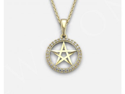Zlatý přívěsek 1,24 g, diamanty SI1-G 0,2130 ct, Au 585/1000