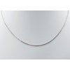 Zlatý řetízek - bílé zlato jemný ankr 2,29 g, délka 45 cm, Au 585/1000+Rh