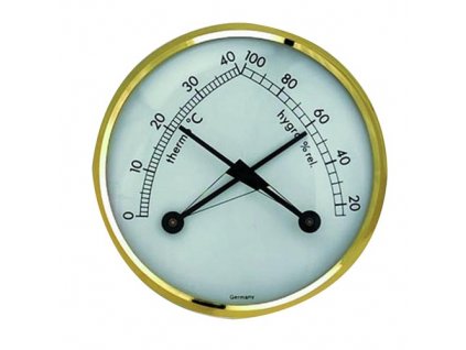 Hőmérő higrométerrel (kombináció), átmérője 7 cm fém