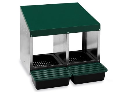 3511613 snaskove hnizdo pro slepice 2mistne se sbernym kosem 10130
