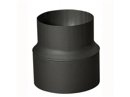 Cső alakú füstcső szűkíto 130/120 mm (h.160 mm), 1,5 mm, fekete