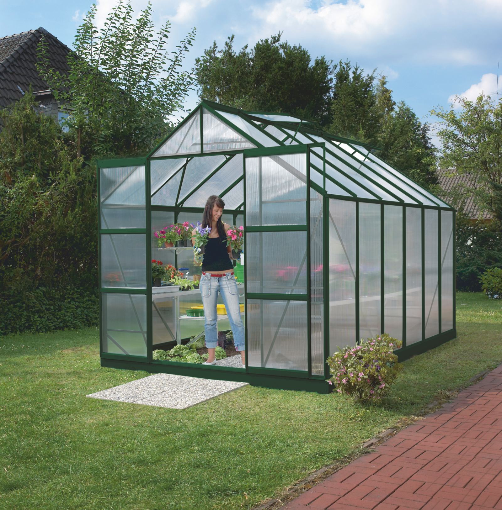 Vitavia Garden Üvegház VITAVIA URANUS 9900 PC 6 mm zöld színű