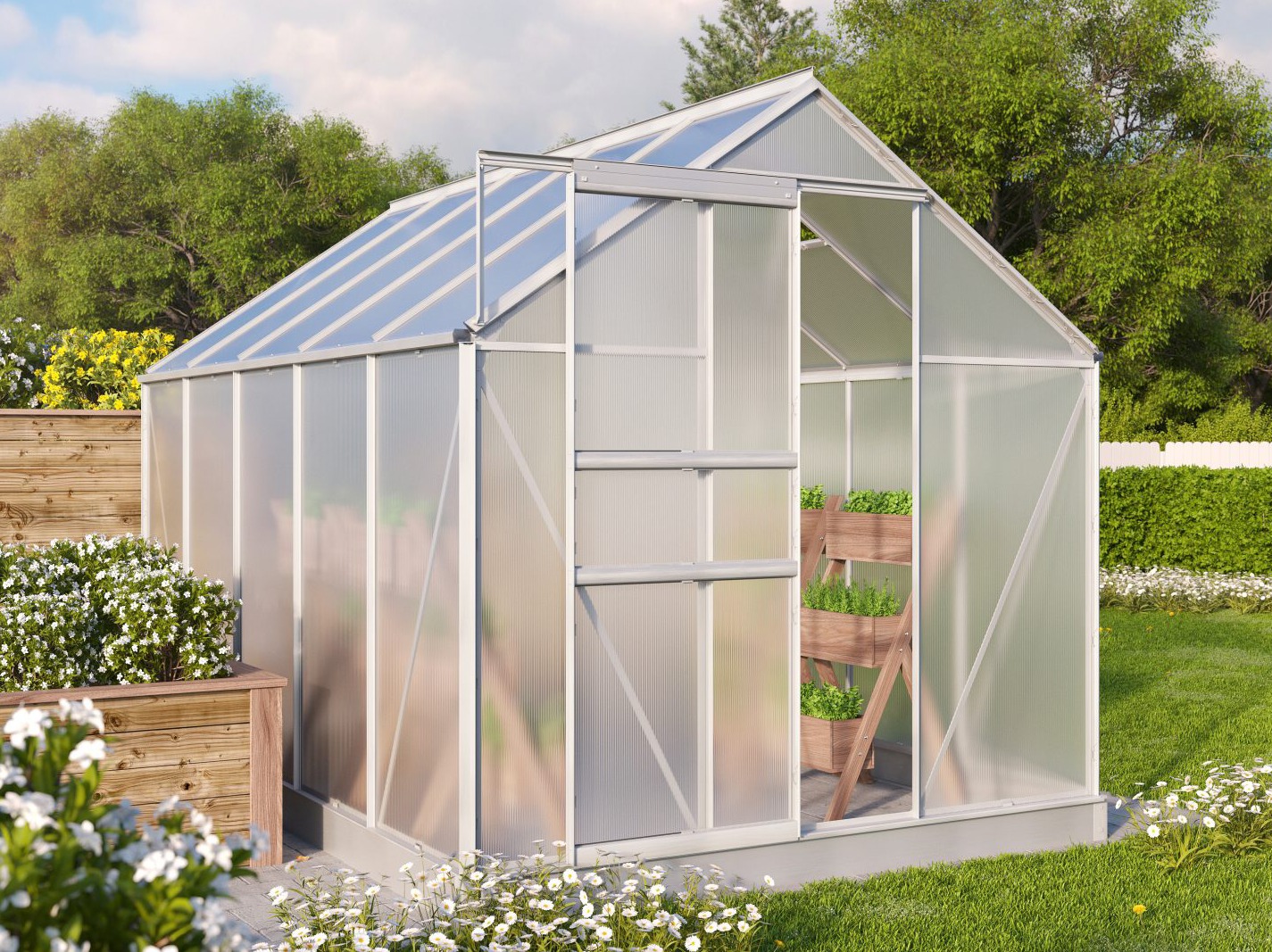 Vitavia Garden Üvegház VITAVIA TARGET 6200 PC 4 mm ezüst