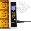 Automatikus digitális keltető YZ24S keltetővel és higrométerrel, valamint integrált tojásvilágítással.