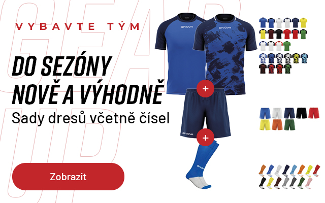 Sady dresů Givova a Joma, levně, akce