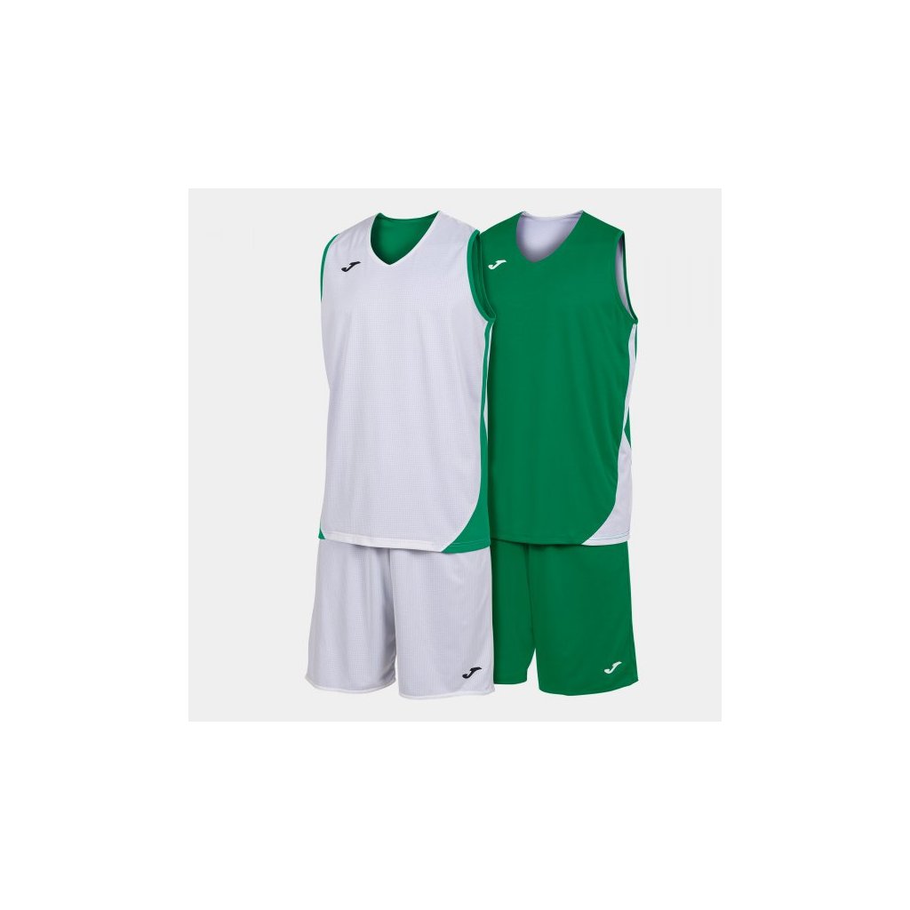 Basketbalový  dres + trenýrky Joma Kansas - zelená/bílá