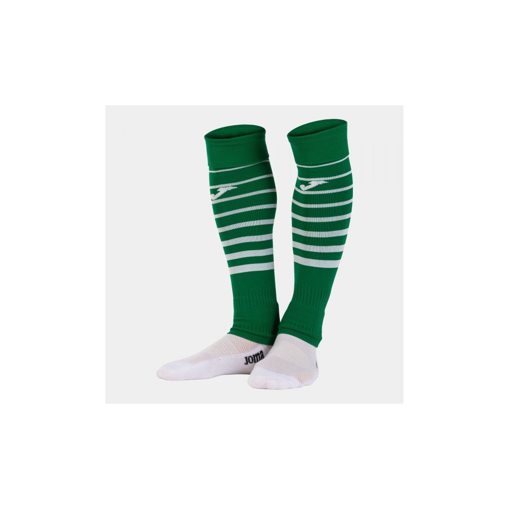 Sportovní štulpny Joma Premier II - zelená/bílá
