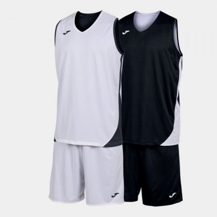 Basketbalový  dres + trenýrky Joma Kansas - černá/bílá