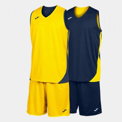 Basketbalový  dres + trenýrky Joma Kansas - tmavě modrá/žlutá