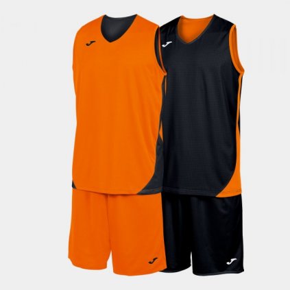 Basketbalový  dres + trenýrky Joma Kansas - oranžová/černá