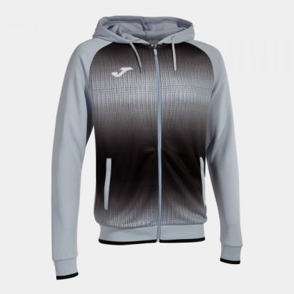 Sportovní mikina se zipem a kapucí Joma Tiger V - světle modrá/černá (Velikost 2XL)