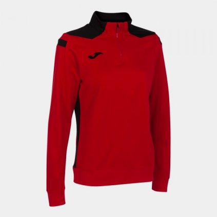 Dámská sportovní mikina s 1/2 zipem Joma Championship VI - červená/černá (Velikost 2XL)