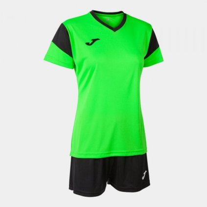 Dámský sportovní dres + trenýrky Joma Phoenix - fluo zelená/černá